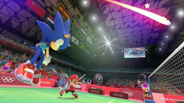 Imagem do game "Mario & Sonic", um dos quatro que serão lançados para a Olimpíada de Tóquio-2020 (Crédito: Reprodução)