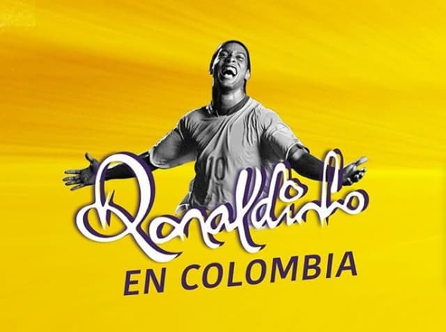 Divulgação de evento com Ronaldinho na Colômbia