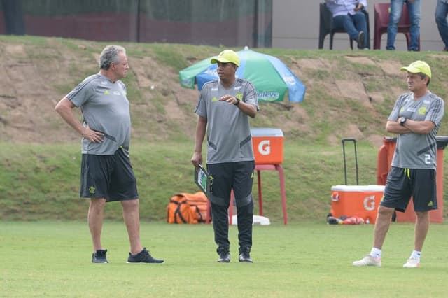 Abel Braga e seu auxiliar Leomir - Flamengo