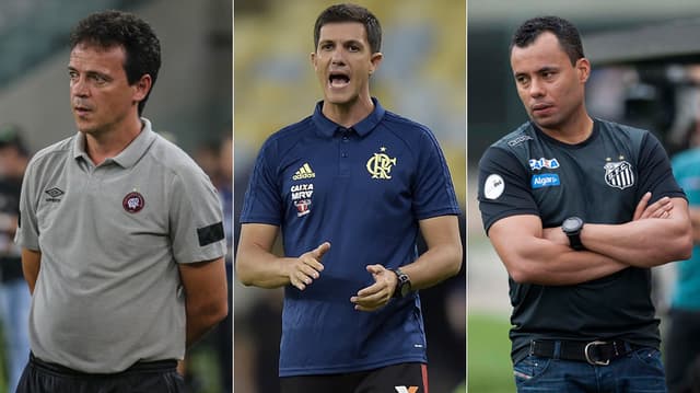 Fernando Diniz (Athletico), Mauricio Barbieri (Flamengo) e Jair Ventura (Santos): uns com mais tempo, outros nem tanto e alguns ainda no cargo. Confira a lista abaixo:&nbsp;