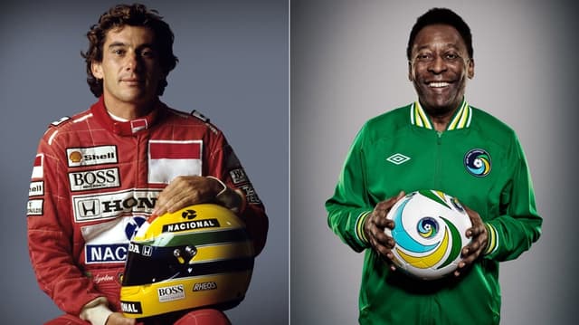 Montagem - Ayrton Senna x Pelé