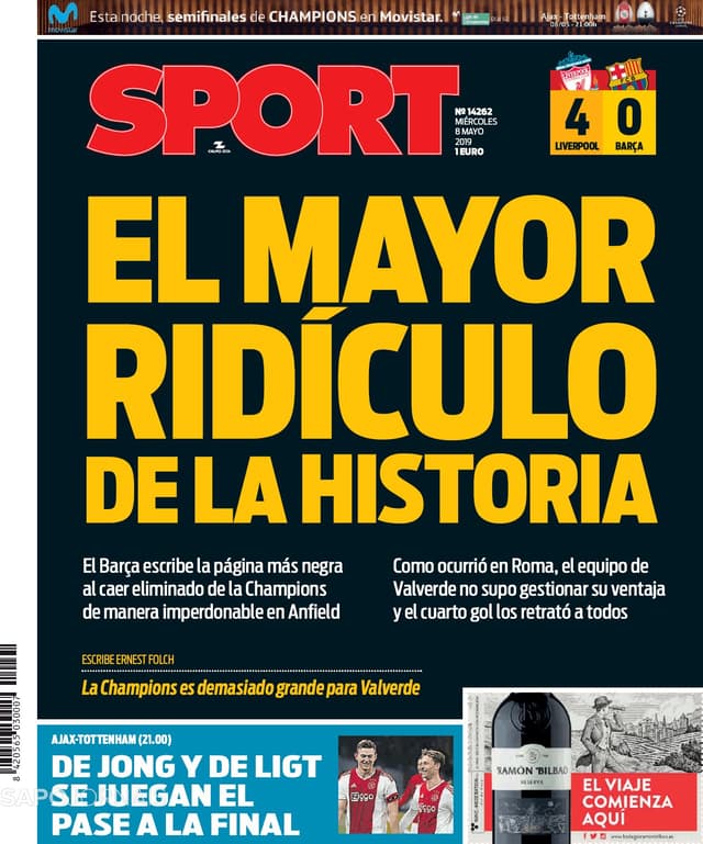 Capa Sport (Espanha) - 'O mais ridículo da história'