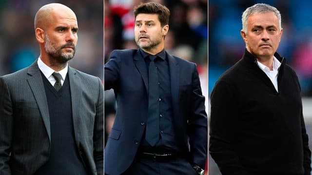 Montagem - Guardiola, Pochettino e Mourinho