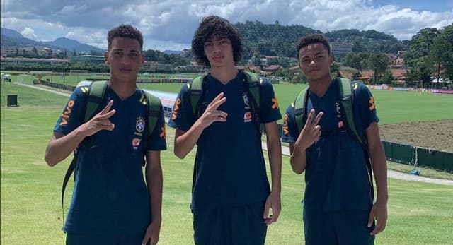 Kauê, Matheus Nascimento e Jhonnatha Seleção Sub15 - Base Botafogo