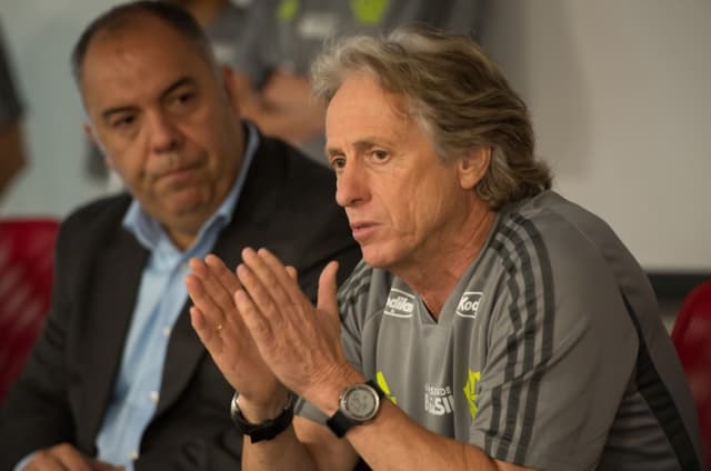 Jorge Jesus e Marcos Braz