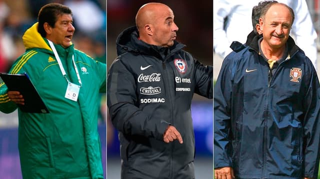 Nem sempre uma seleção de futebol é comandada por um técnico de seu país e, quando isso ocorre, o treinador pode ter que enfrentar o seu país de origem. Atualmente, o colombiano Reinaldo Rueda comanda o Chile e vai enfrentar a Colômbia nas quartas de final da Copa América. Felipão treinou Portugal e enfrentou o Brasil, assim como Joel Santana, com a África do Sul, enquanto Sampaoli conquistou uma Copa América em cima da Argentina. Relembre outros casos.