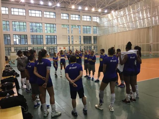 Treino da Seleção feminina na China