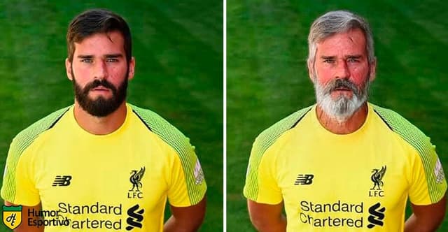 Jogadores com filtro de idoso: Alisson