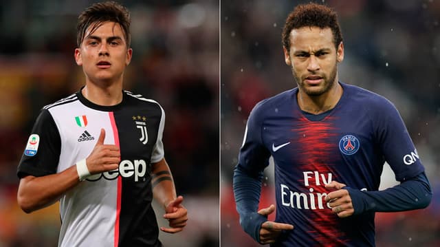 Montagem - Dybala e Neymar