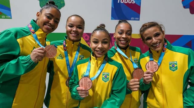 Equipe feminina de ginástica artística é bronze no Pan