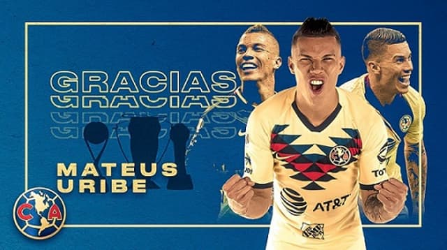 Imagem de despedida do América para Mateus Uribe