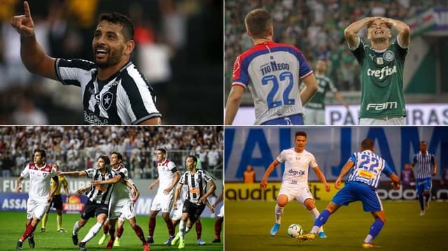 Montagem - Botafogo, Palmeiras, Fluminense e Cruzeiro