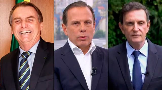 Montagem - Bolsonaro, Dória e Crivella