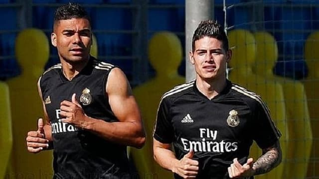 Casemiro e James Rodríguez - Real Madrid