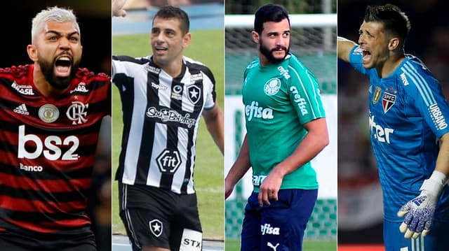 Gabigol, no Flamengo, Diego Souza, no Botafogo, Henrique Dourado, no Palmeiras, Tiago Volpi, no São Paulo... Estes são quatro exemplos de jogadores de clubes do Brasil que possuem o contrato chegando ao fim em dezembro deste ano. O LANCE! preparou esta galeria especial com os demais atletas de equipes do Rio de Janeiro, São Paulo, Minas Gerais e Rio Grande do Sul - que estão nesta mesma condição - e prometem agitar o vaivém na virada para 2020. As datas foram consideradas com verificação nos sites de registro das federações nesta sexta-feira. Confira a seguir!<br><br>