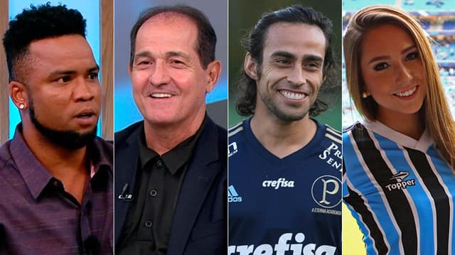 Montagem - Carlos Alberto, Muricy, Valdívia e Carol Portaluppi