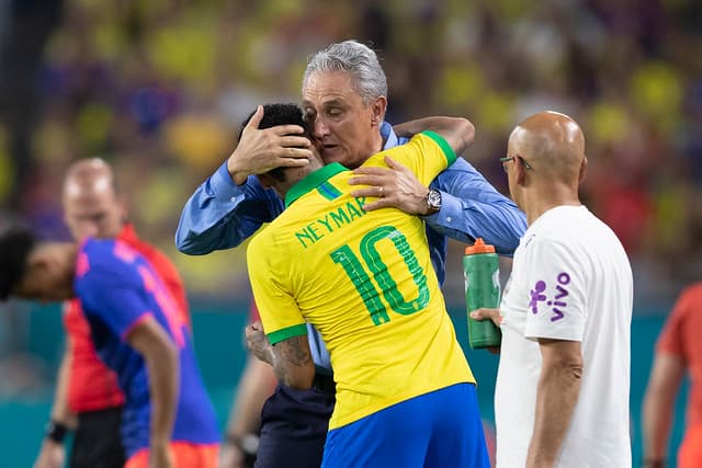 Brasil x Colômbia - Neymar e Tite