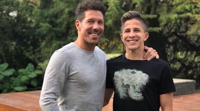 Diego Simeone e seu filho, Giuliano