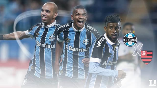 Arte Tardelli, David Braz e Léo Moura Grêmio x Flamengo