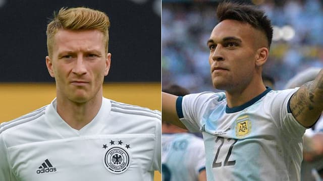 Montagem - Reus e Lautaro Martínez