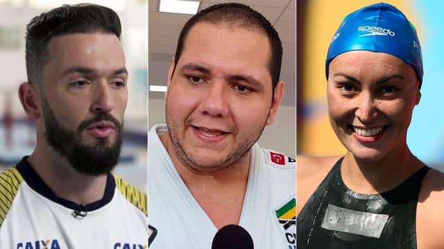 Montagem - Diego Hypólito, Rafael Silva e Poliana Okimoto