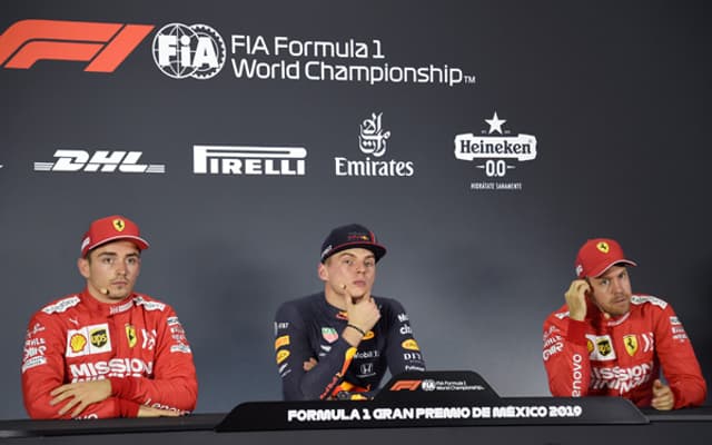 Leclerc, Verstappen e Vettel - México F1 2019