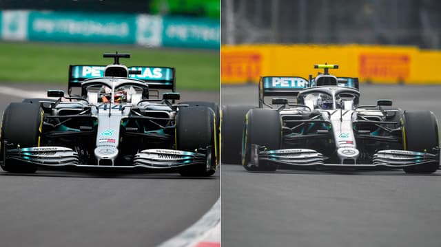 Montagem - Hamilton e Bottas (Carros F1)