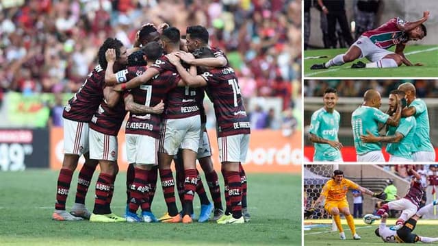 Montagem Flamengo Fluminense Corinthians