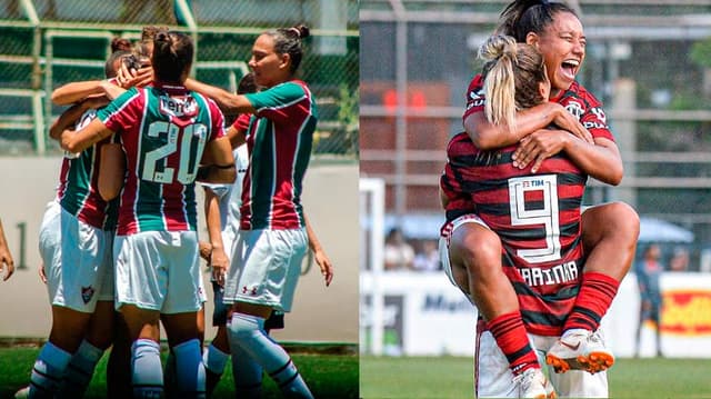 Montagem Feminino Fluminense - Flamengo