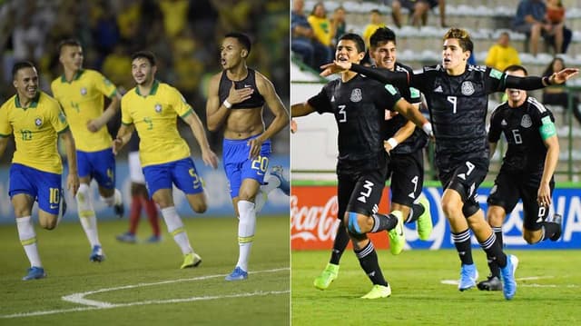 Montagem - Brasil Sub-17 x México Sub-17