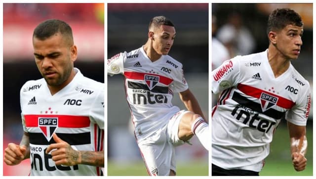 Daniel Alves, Antony e Vitor Bueno