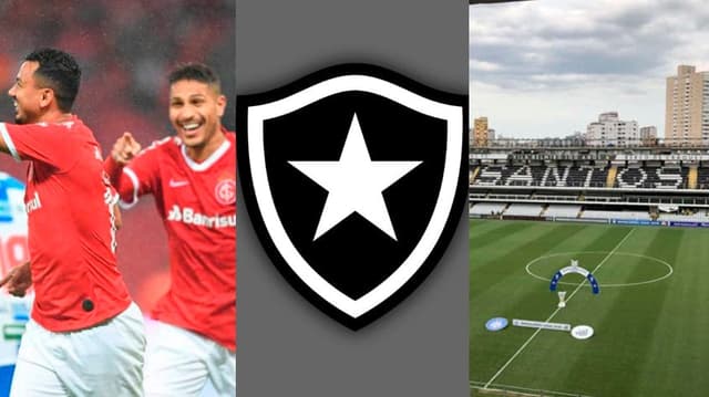 Montagem - Internacional; Botafogo; Vila Belmiro