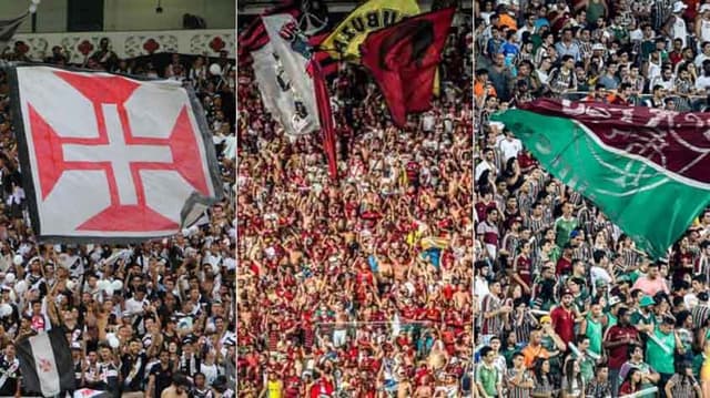 Montagem - Vasco, Flamengo e Fluminense