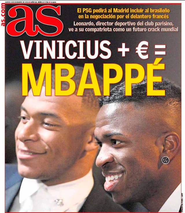 Vinícius Jr e Mbappé - Troca