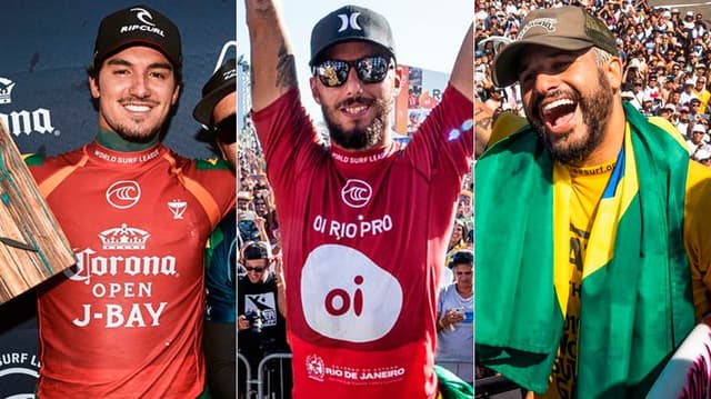 Montagem - Gabriel Medina, Filipe Toledo e Ítalo Ferreira