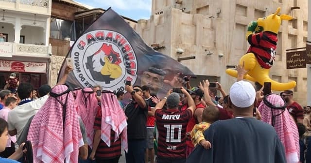 Torcida do Flamengo em Doha