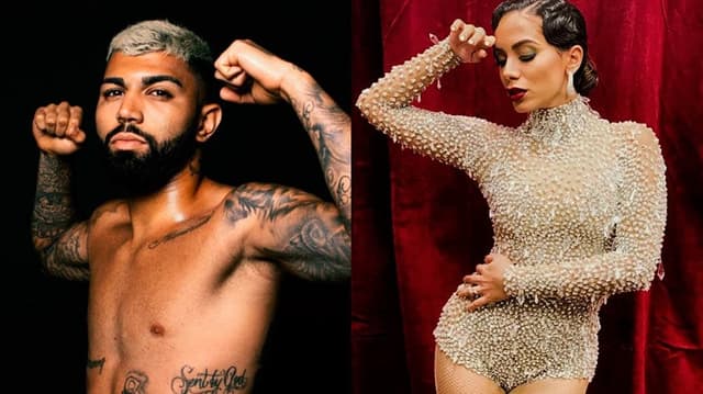 Montagem - Gabigol; Anitta