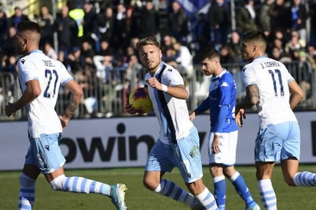 Brescia x Lazio - Immobile - Comemoração