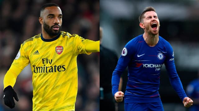 Montagem: Lacazette; Jorginho