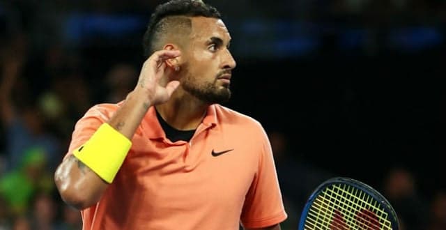 Nick Kyrgios em ação no Australian Open