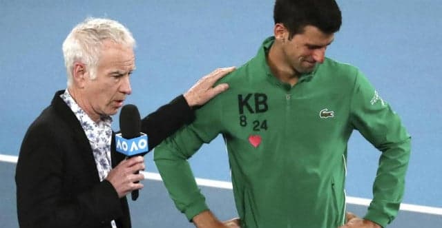 Djokovic chora ao falar sobre Kobe Bryant