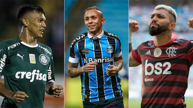 Montagem - Gabriel Veron, Everton Cebolinha, Gabigol