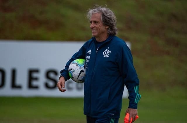 Imagens de Jorge Jesus pelo Flamengo