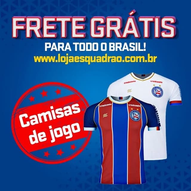 Promoção do Bahia para vendas online de camisas