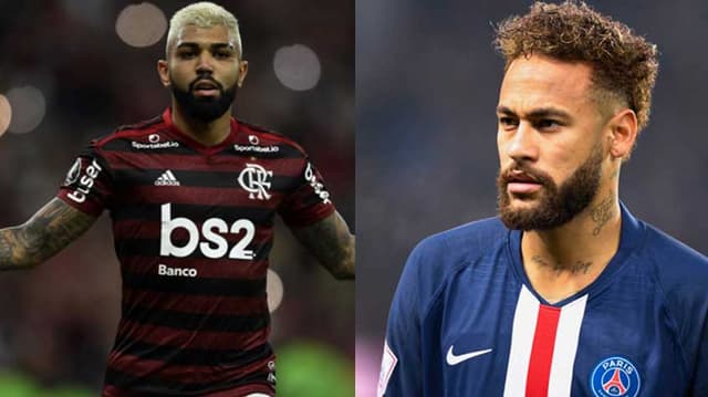 Montagem - Gabigol; Neymar