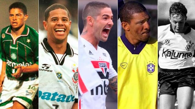 Montagem: Alex, Marcelinho Carioca, Pato, Djalminha e Neto