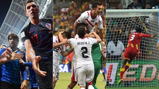 Montagem - Croácia 2018, Costa Rica 2014, Gana 2010