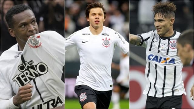 Montagem - Jô, Romero e Guerrero - Corinthians