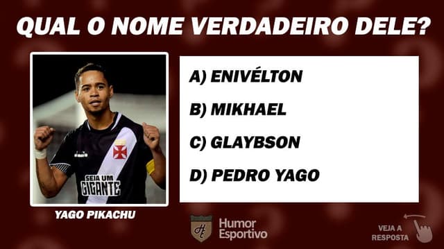 Quiz: nomes jogadores - Pikachu