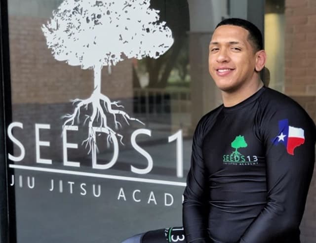 Diego Almeida trabalhou como delivery nos EUA durante pandemia (Foto: Seeds 13 JiuJitsu Academy)